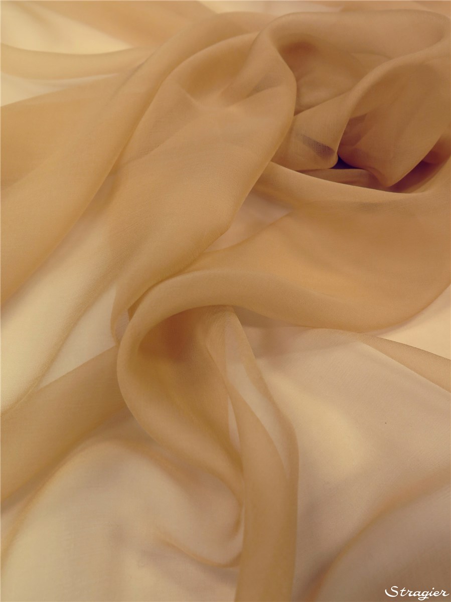 Mousseline de Soie - Uni - Nude