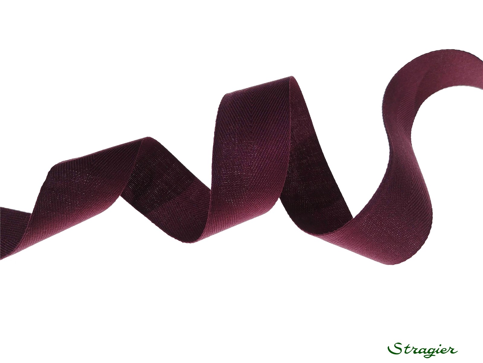 Twill Tape - Plain - 385 Bordeaux - 25 mm