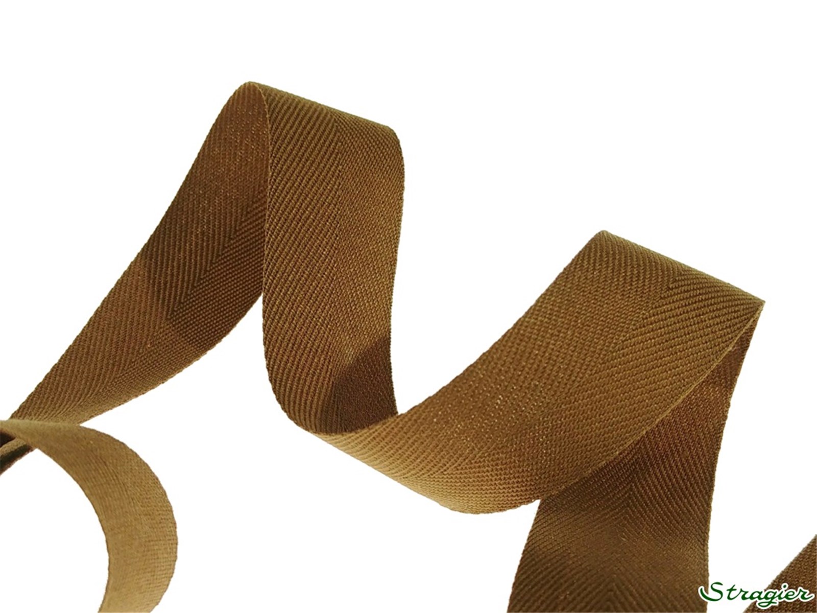 Ruban Coton sergé - uni - 214 Noisette - 20 mm