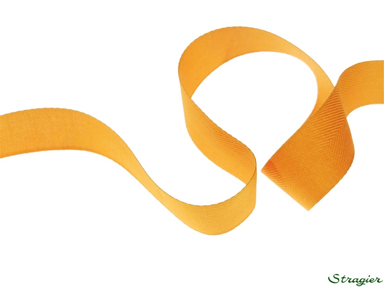 Ruban Coton sergé - uni - 433 Orange - 20 mm