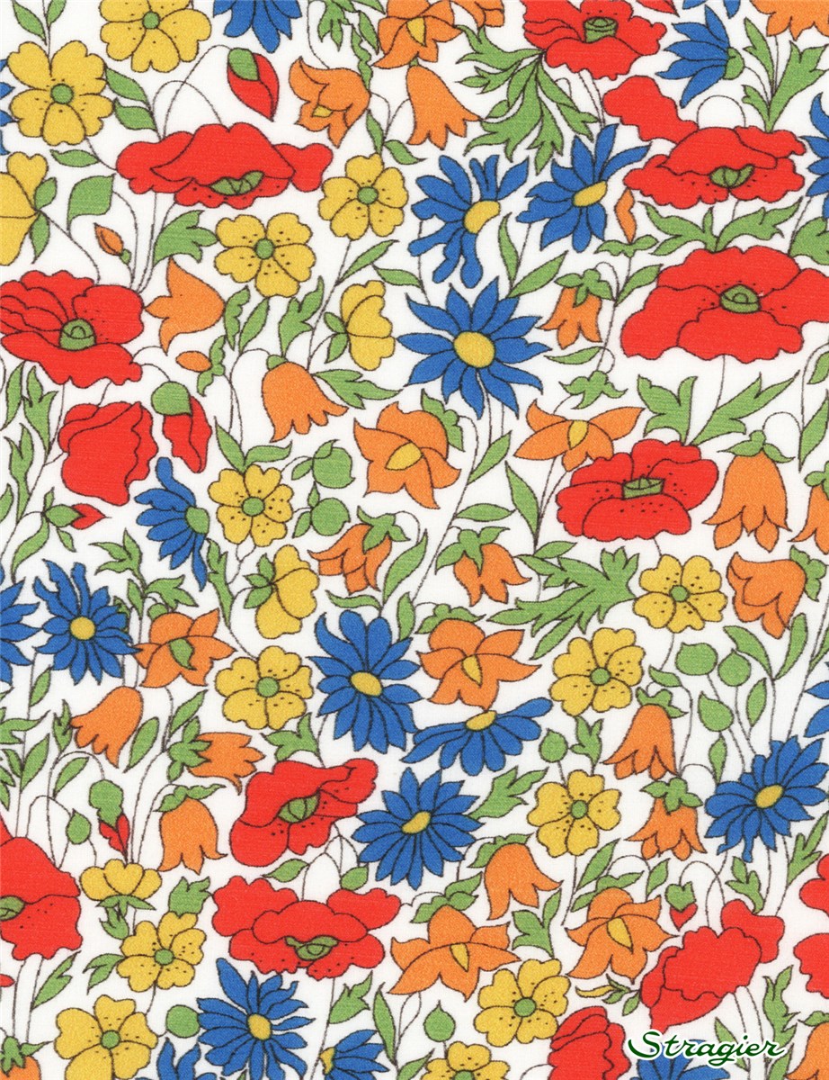 Liberty Tana Lawn - 4095 Poppy and Daisy - Soleil 