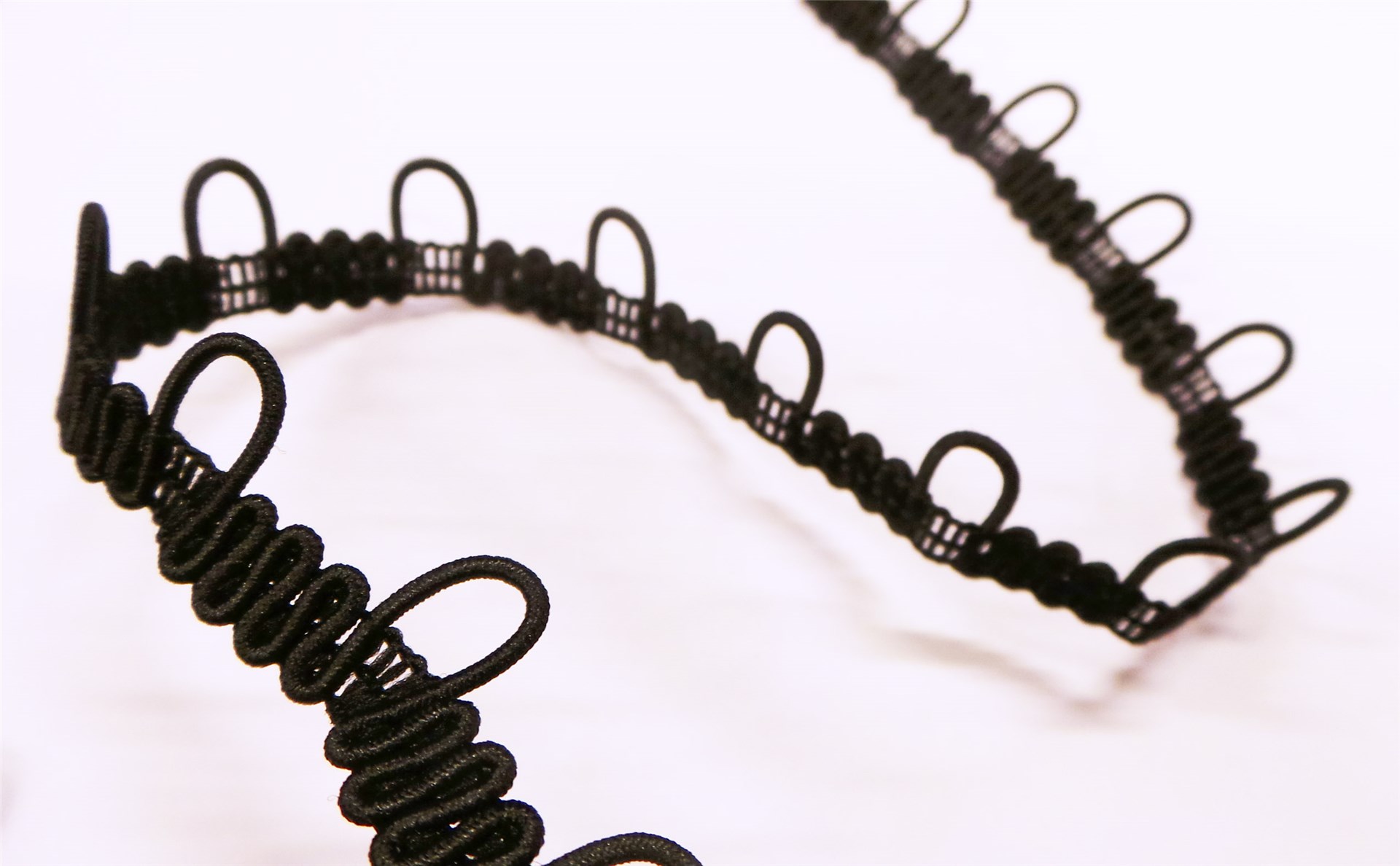 Lichette Boutonnières élastiques - uni - Noir 