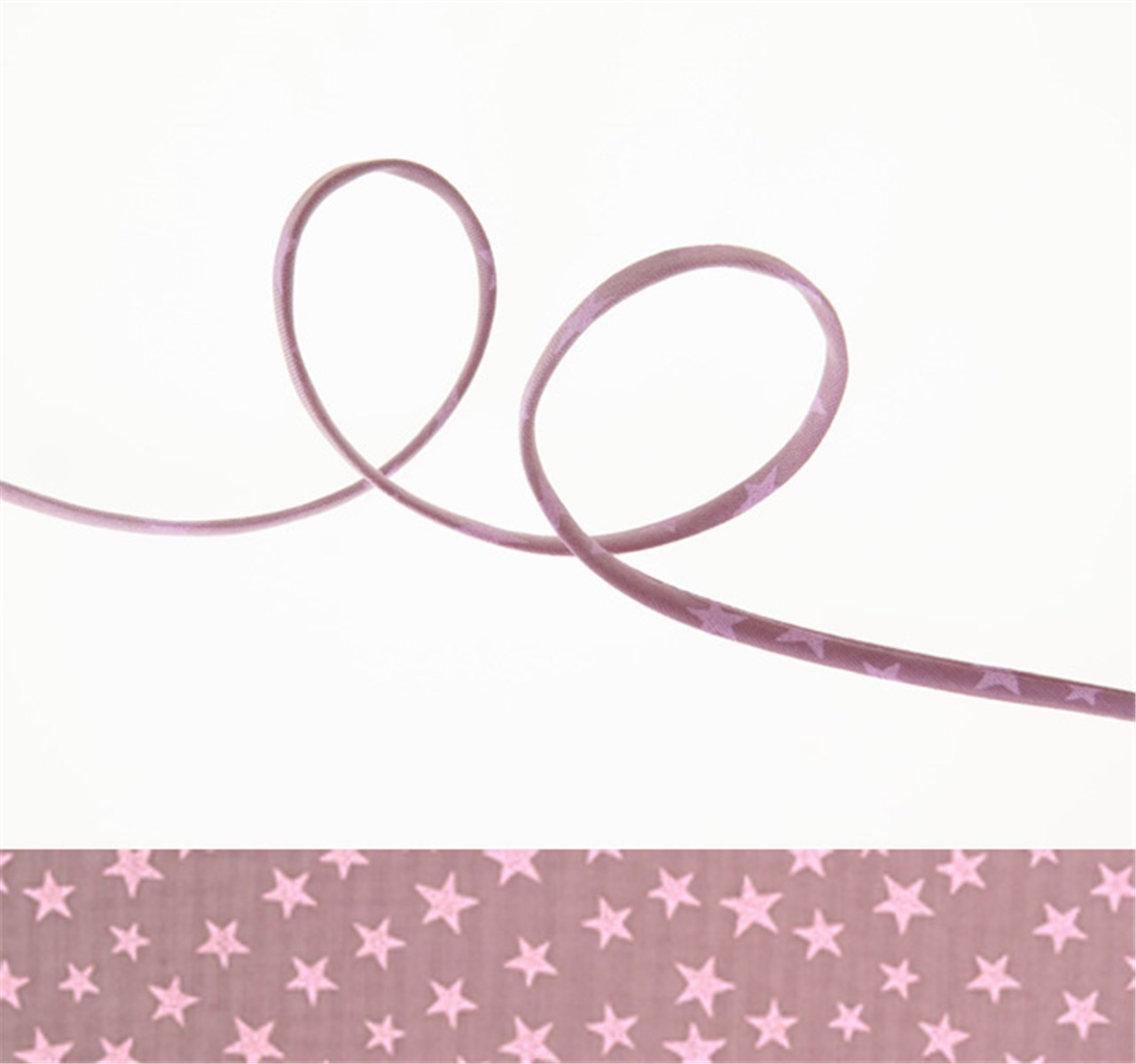 Lawn Cord - Etoiles - Tourterelle-Rose - 4 mm