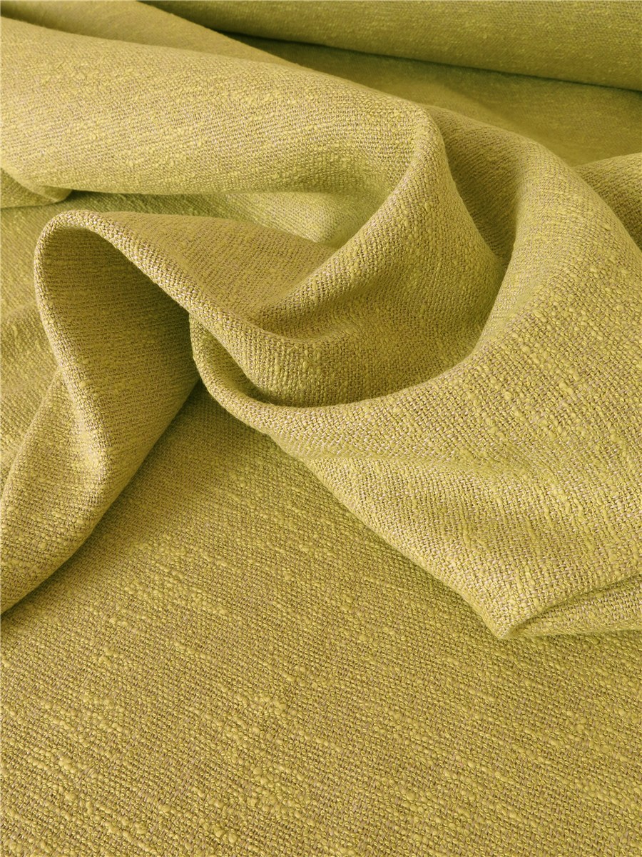 Tweed de Lin - uni - Vert Anis