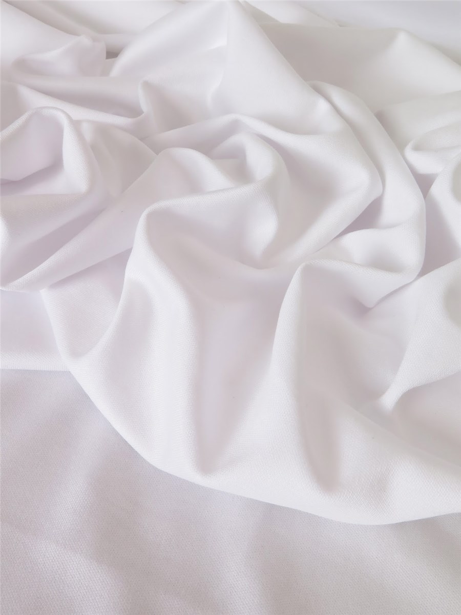 Interlock Coton mercerisé 200gr/m² - uni - Blanc