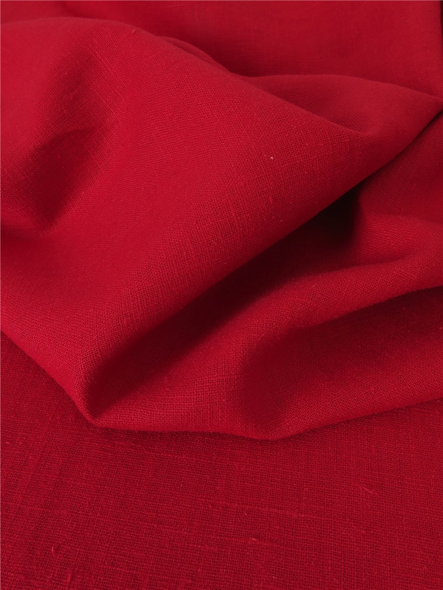 Toile pure Ramie - Uni - Rubis