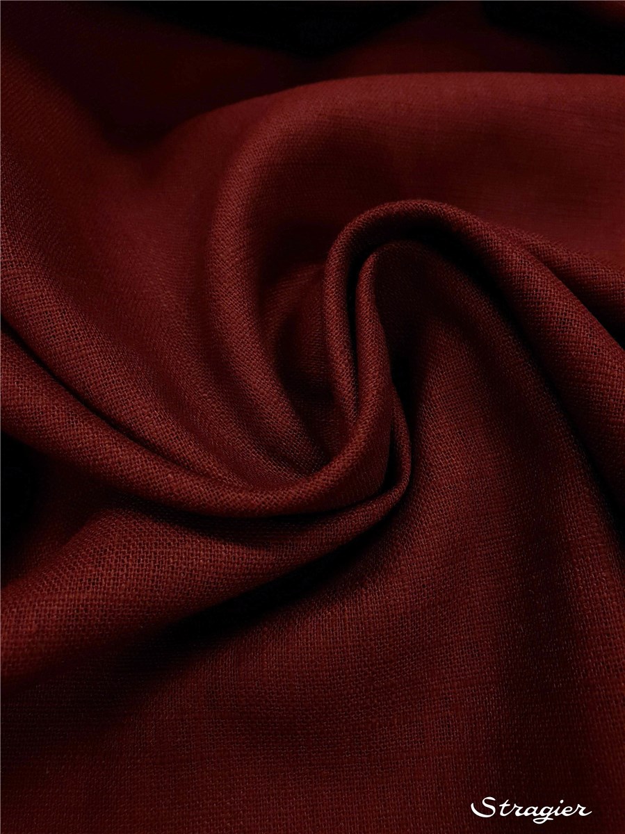 Pure Ramie Cloth - Plain - Bordeaux