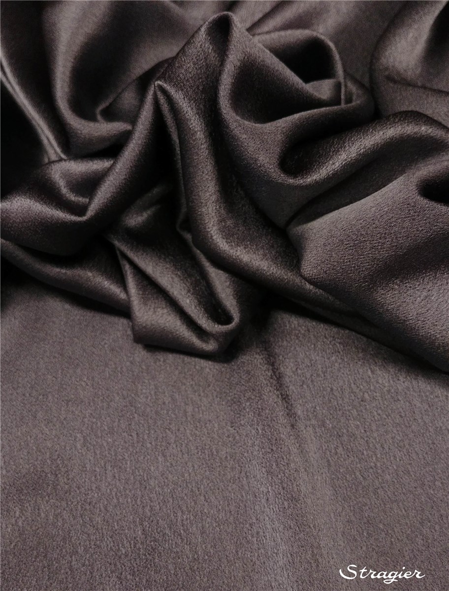 Satin Crepe - micro - Plain - Gris foncé