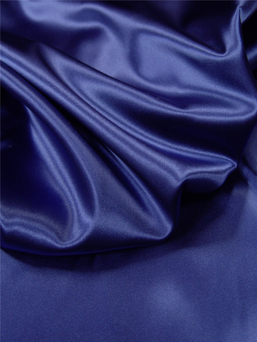 Satin Duchesse Stretch - uni - Bleu Saphir