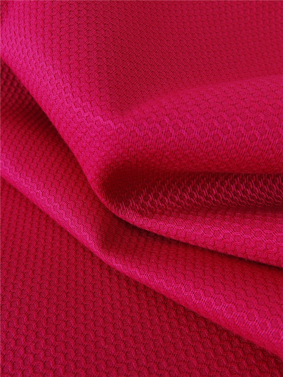 Honeycomb Cotton Piqué - Plain - Fuchsia