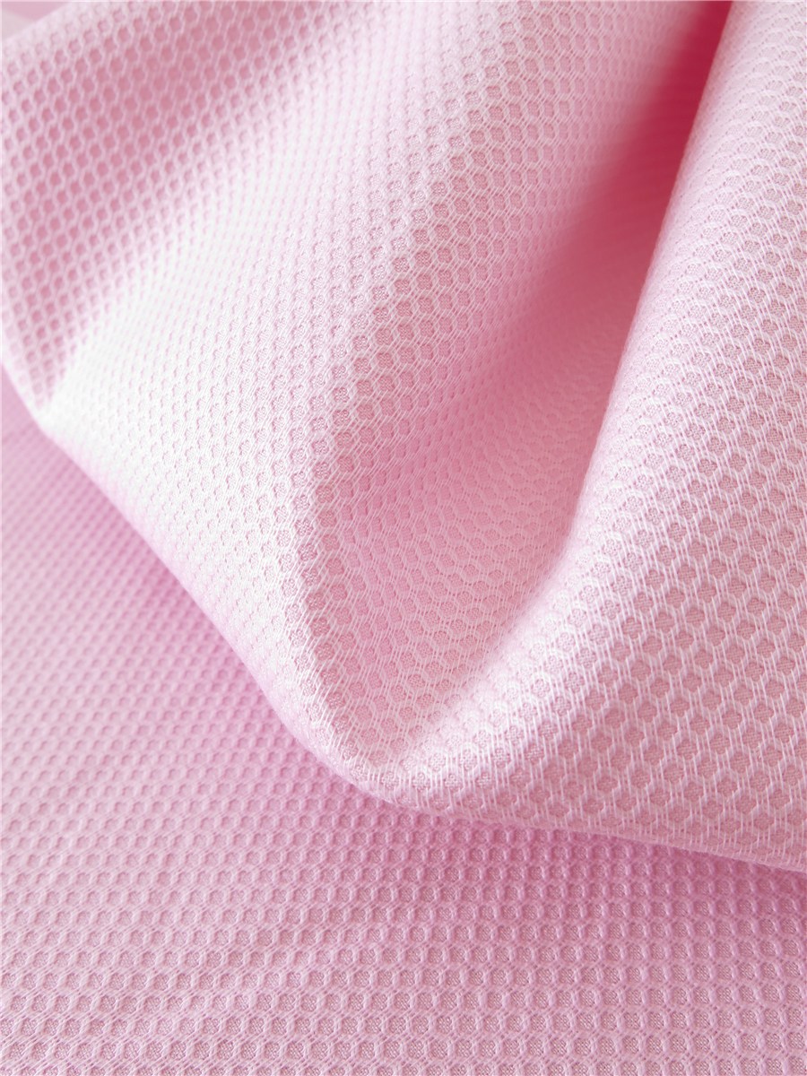 Honeycomb Cotton Piqué - Plain - Rose Printemps
