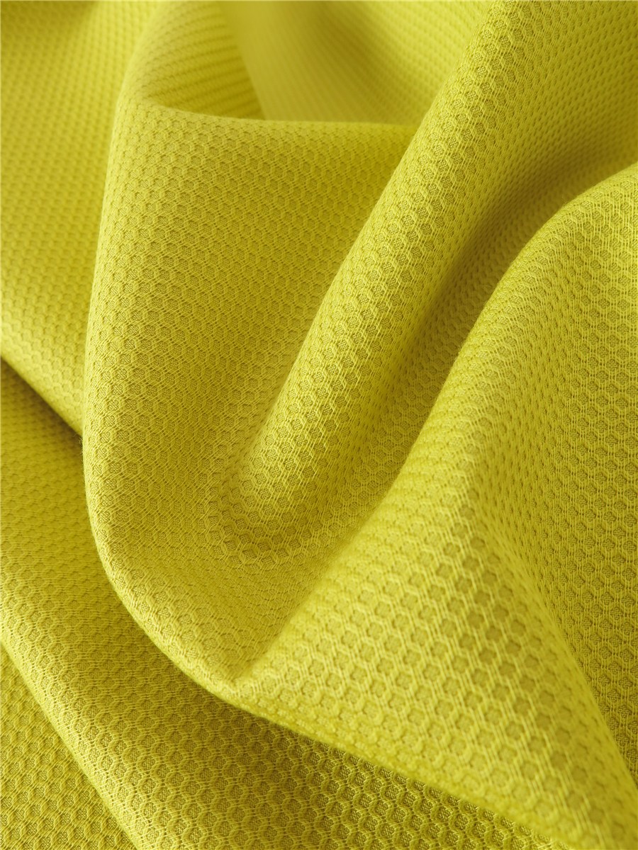 Piqué de Coton nid d'abeille - uni - Vert Anis