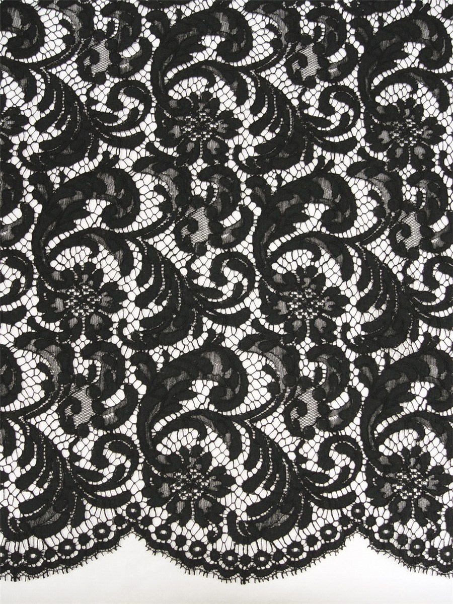 Dentelle de Calais - Aldon - Noir - 85 cm