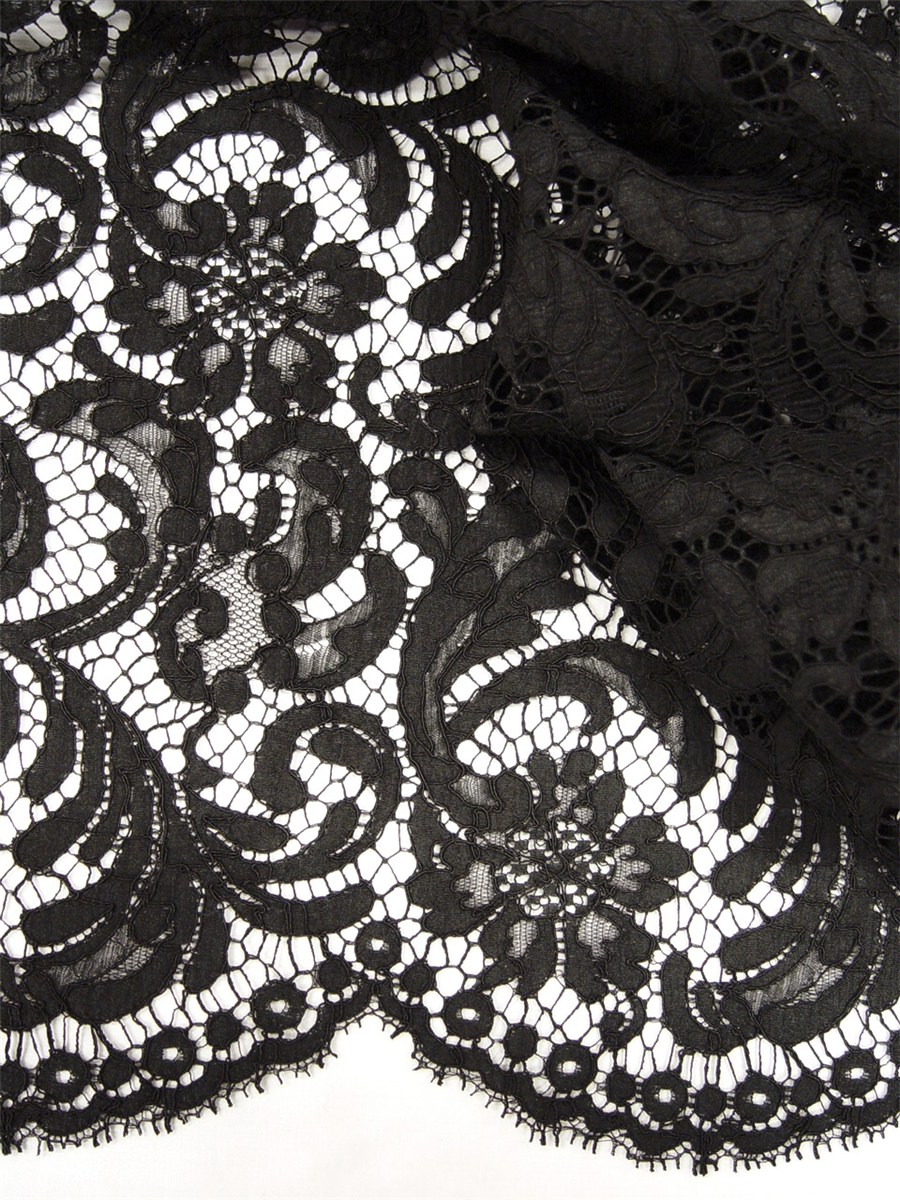 Dentelle de Calais - Aldon - Noir - 85 cm