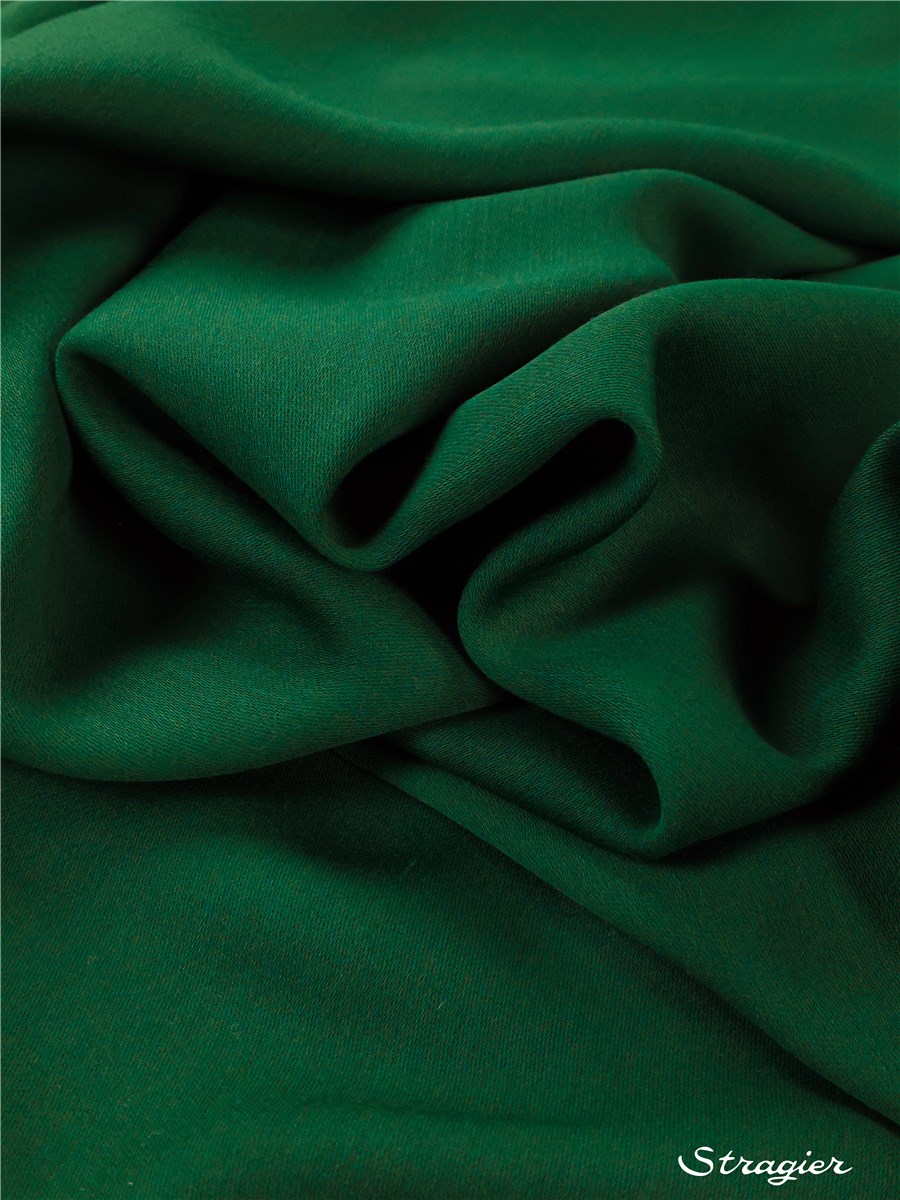 Mousseline Satin de Laine - uni - Vert Bouteille 