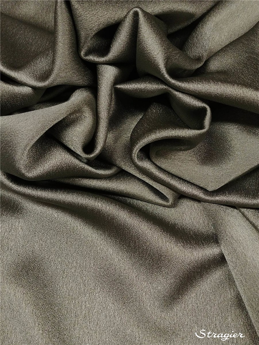 Crêpe Satin Micro - uni - Gris Argent