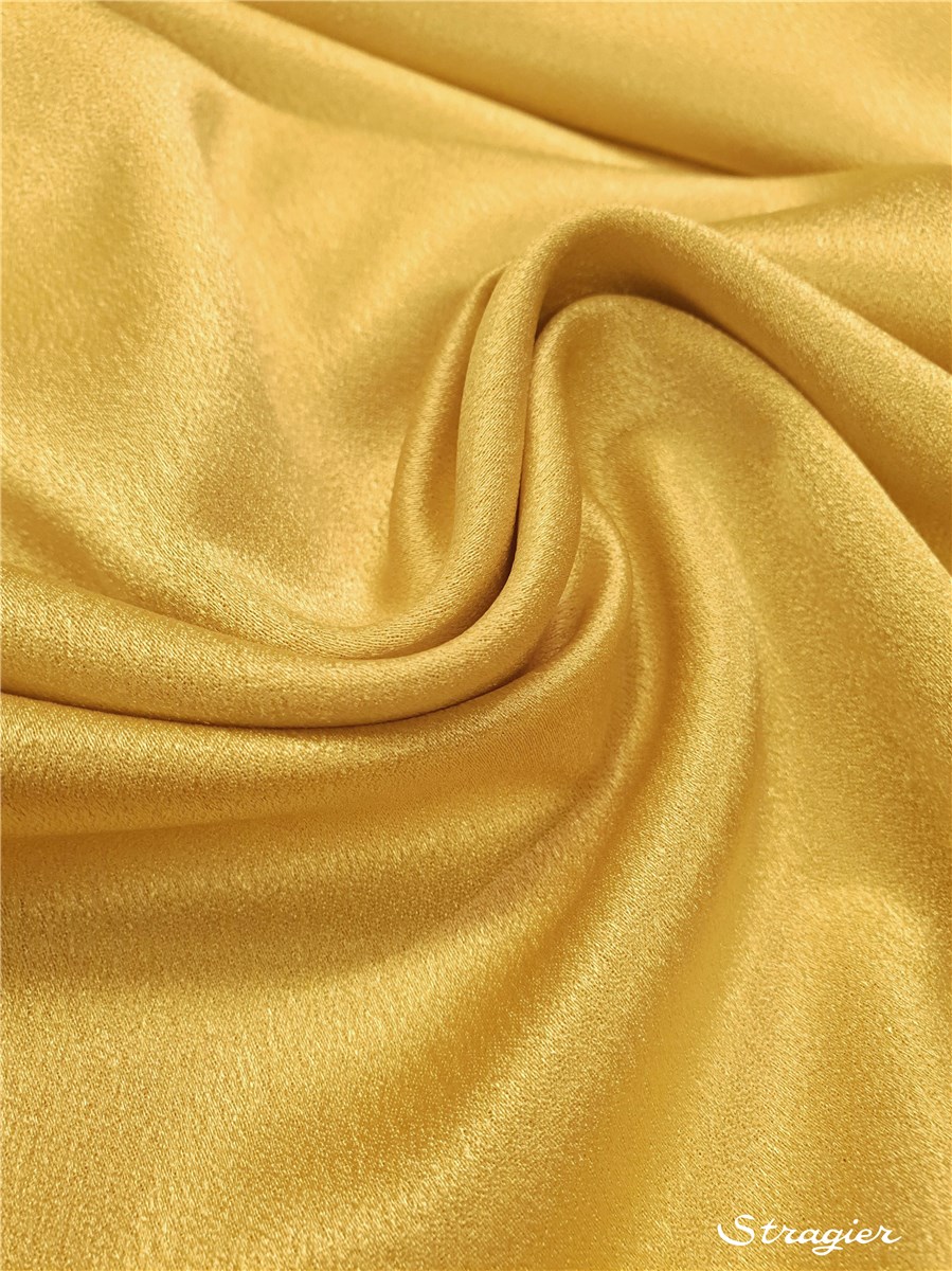 Crêpe Satin Micro - uni - Ocre 