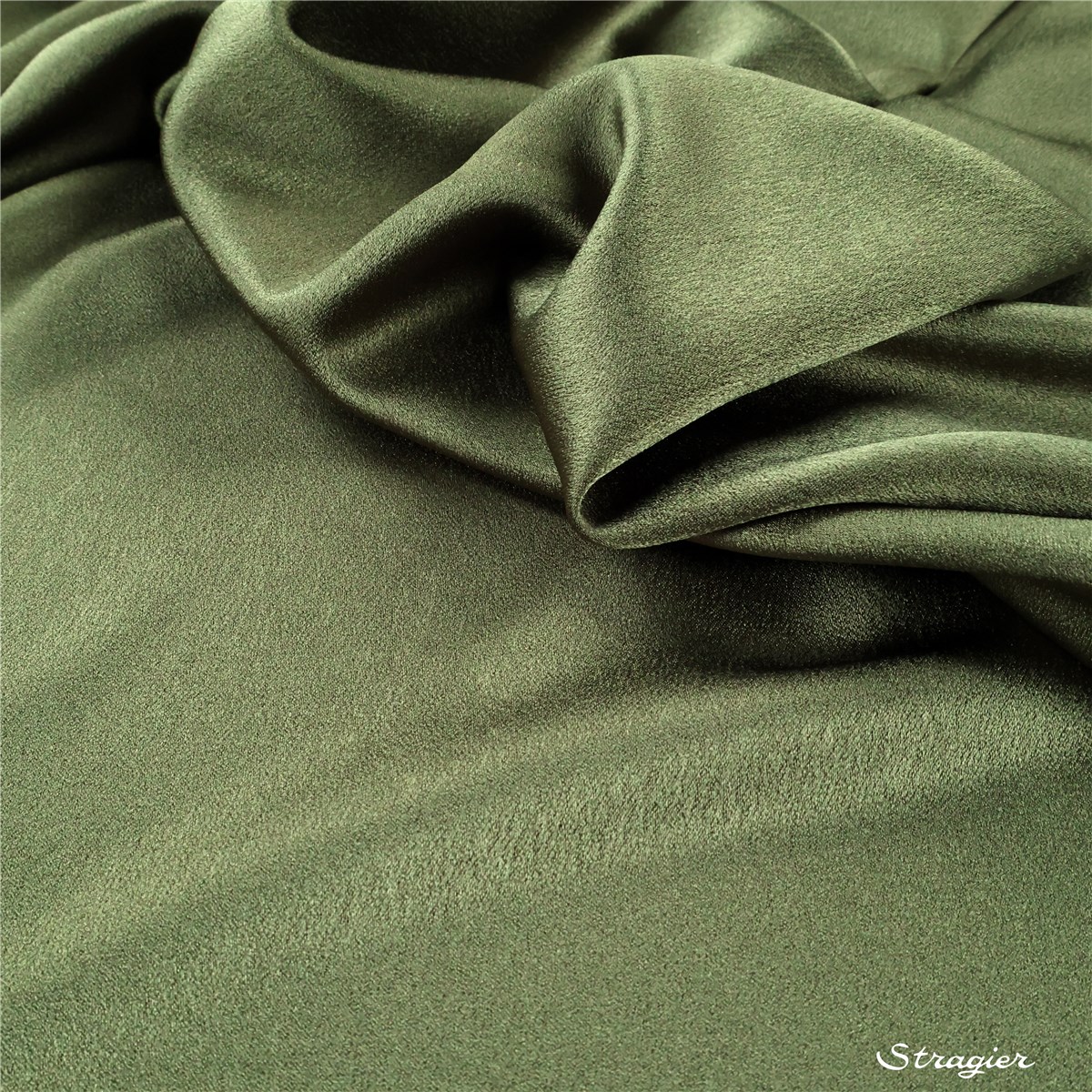 Crêpe Satin Micro - uni - Vert Forêt 