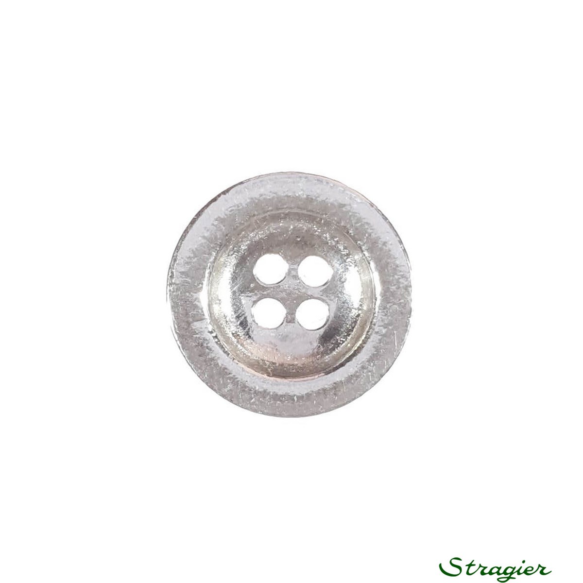 Bouton Métallisé - 011536 - Argent - 15 mm