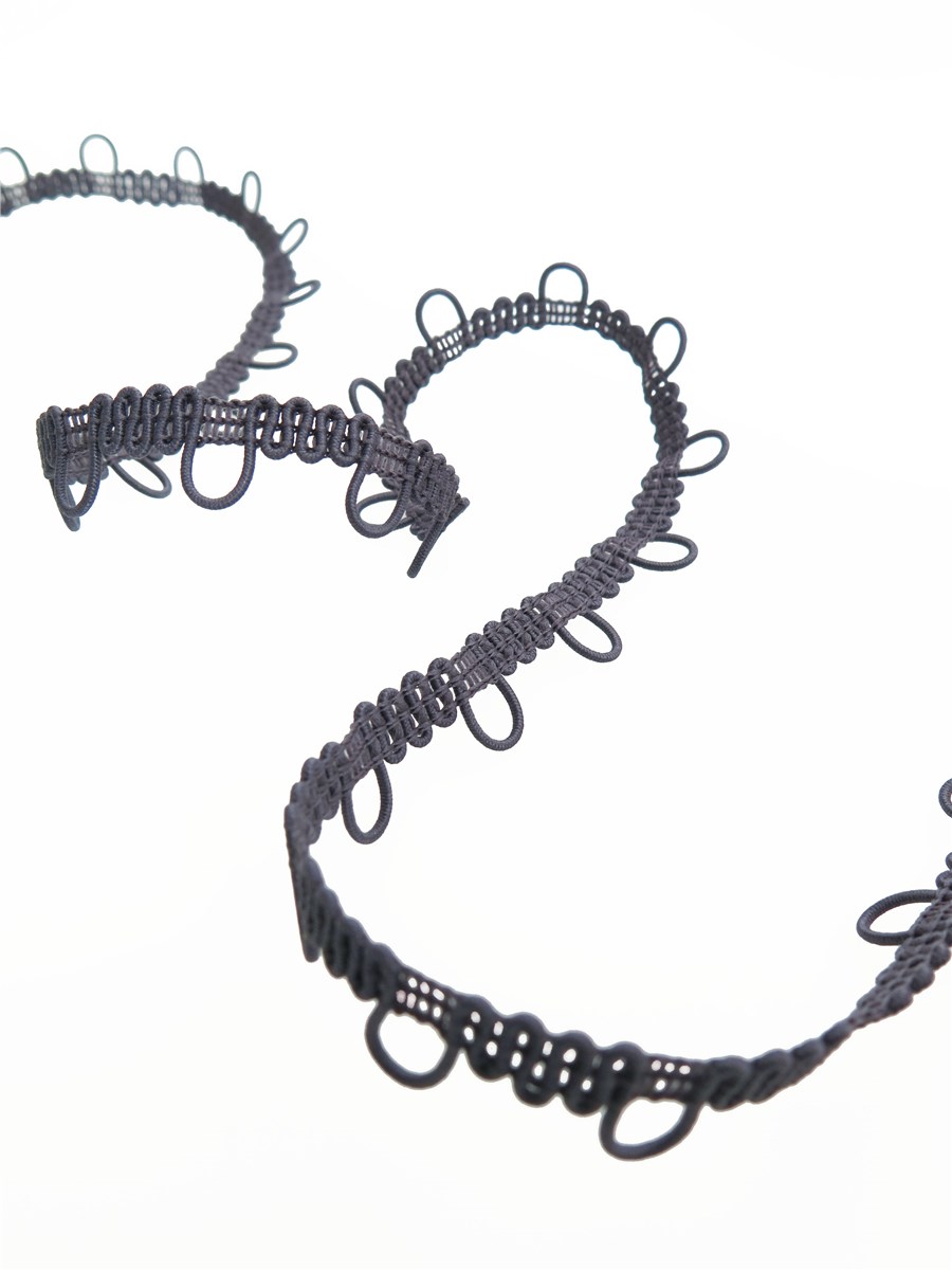 Lichette Boutonnières élastiques - uni - Graphite 