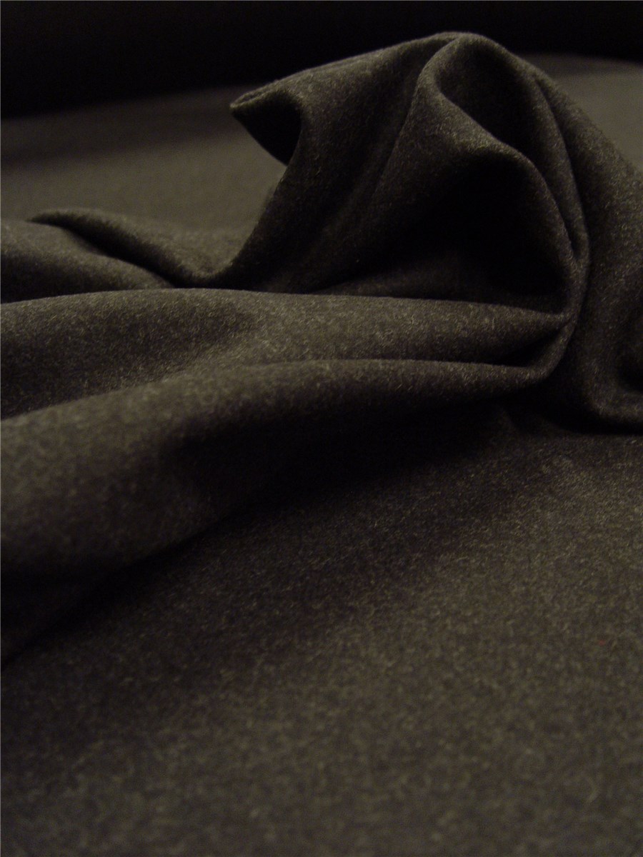 Laine manteau - uni - Anthracite 