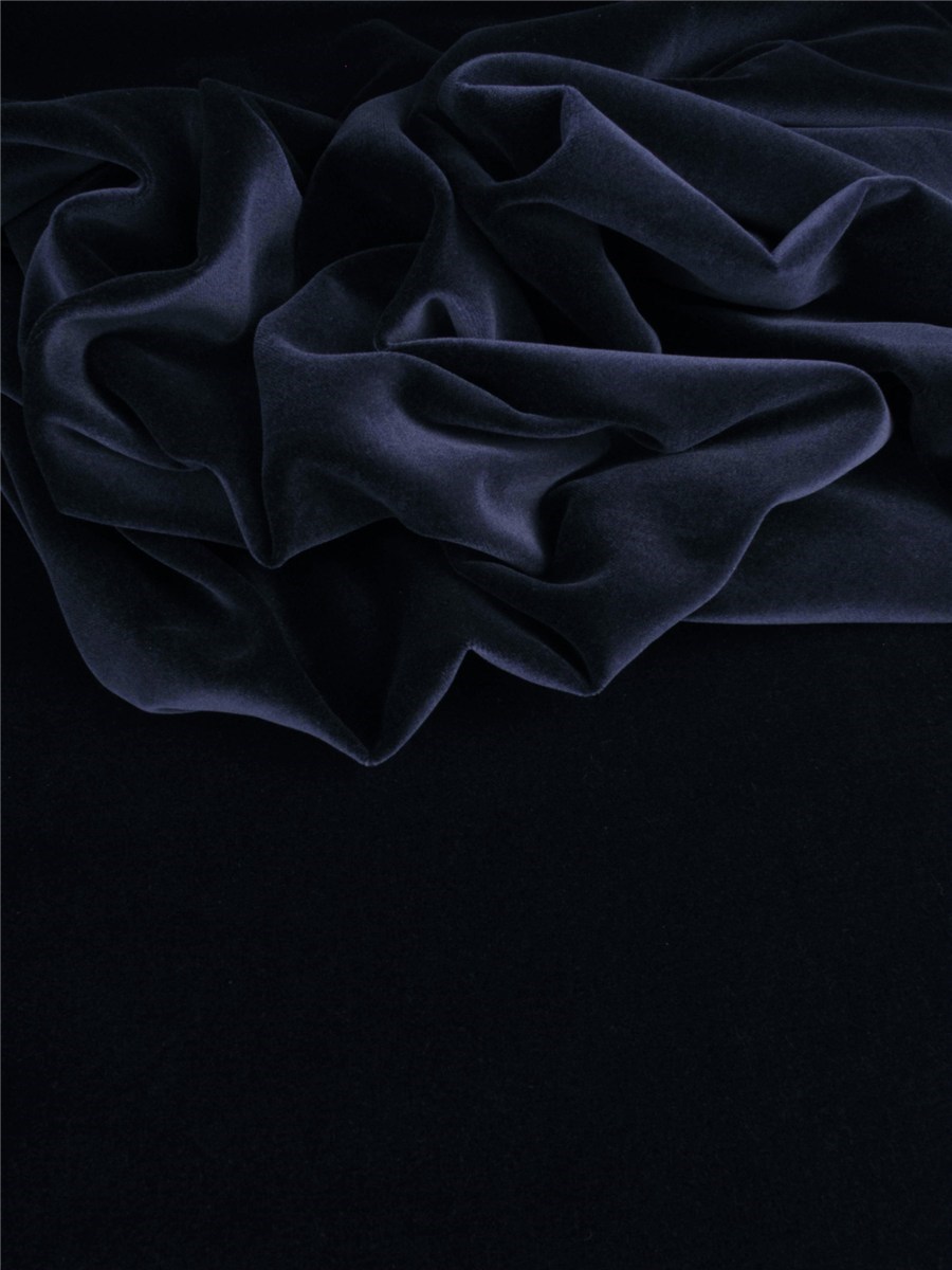 Velours Lisse - uni - Marine