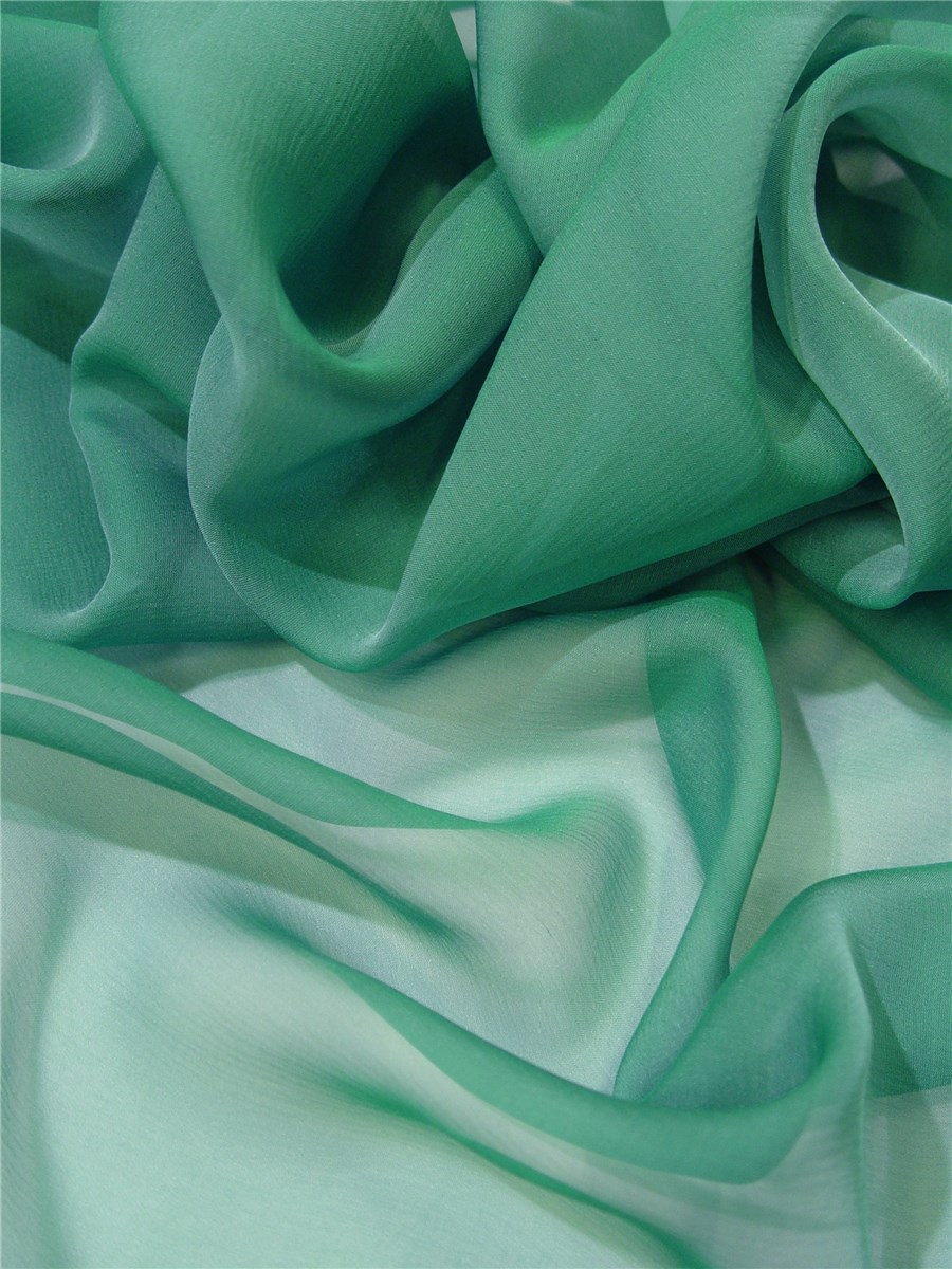 Silk Chiffon - changeant - Plain - Vert Aqua - 150 cm
