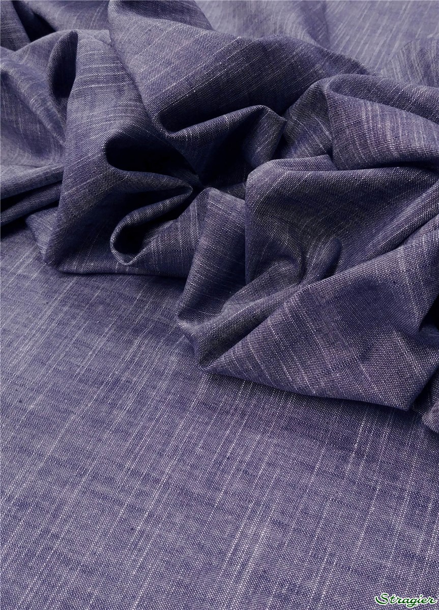 Cotton Cloth - slub - Plain - Indigo foncé