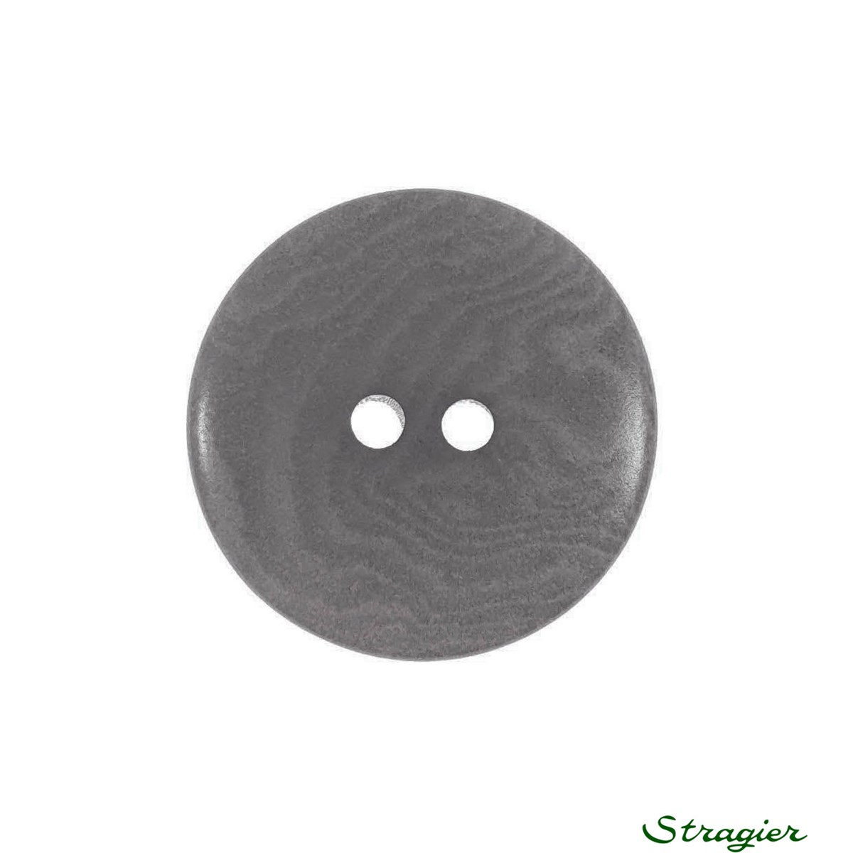 Ivory-Nut Buttons - 2 Trous - Gris - 20 mm