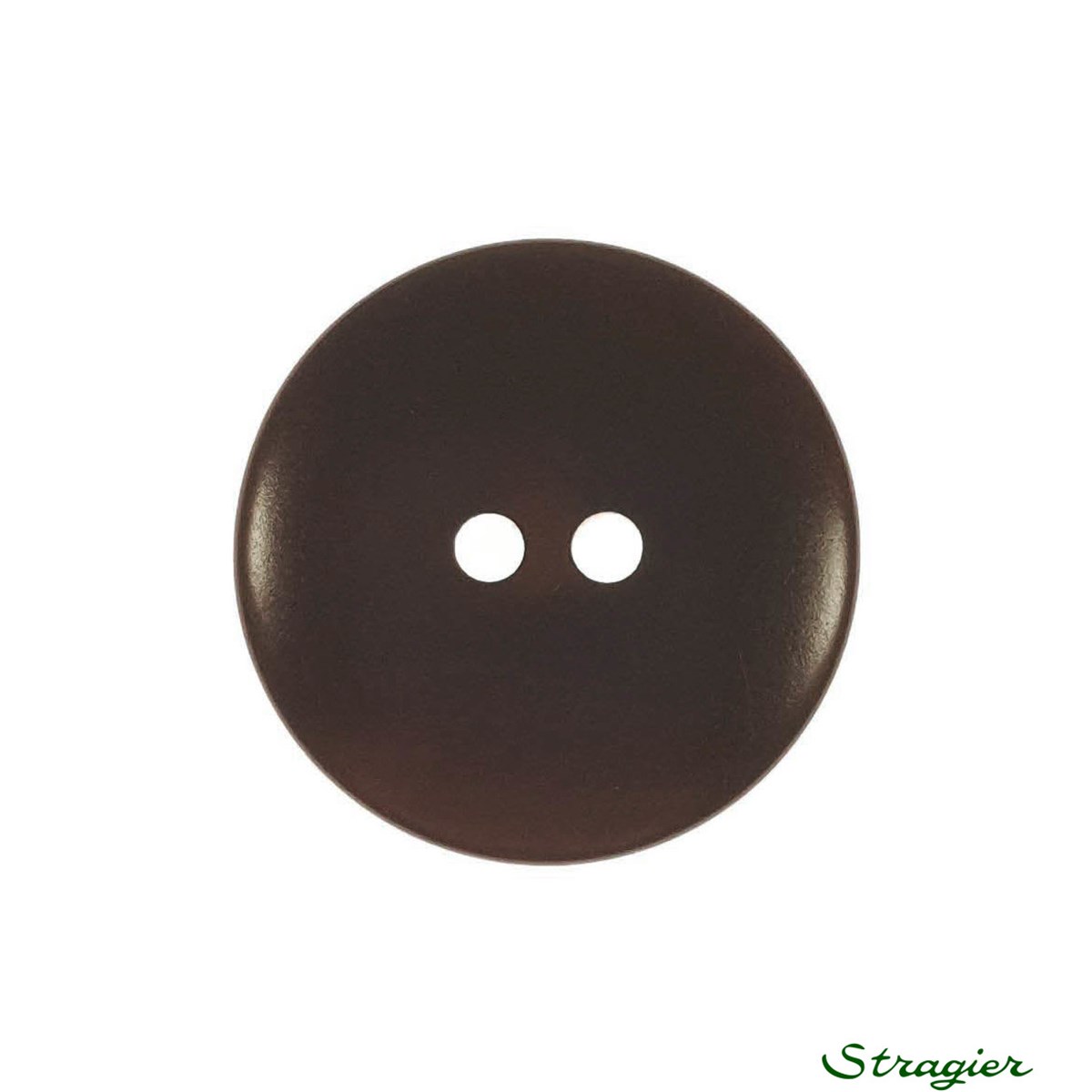 Ivory-Nut Buttons - 2 Trous - Brun Foncé - 20 mm
