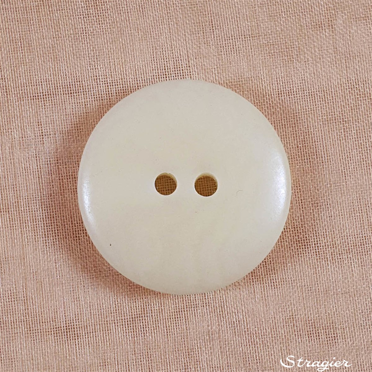 Boutons Corozo - 2 Trous - Naturel - 20 mm