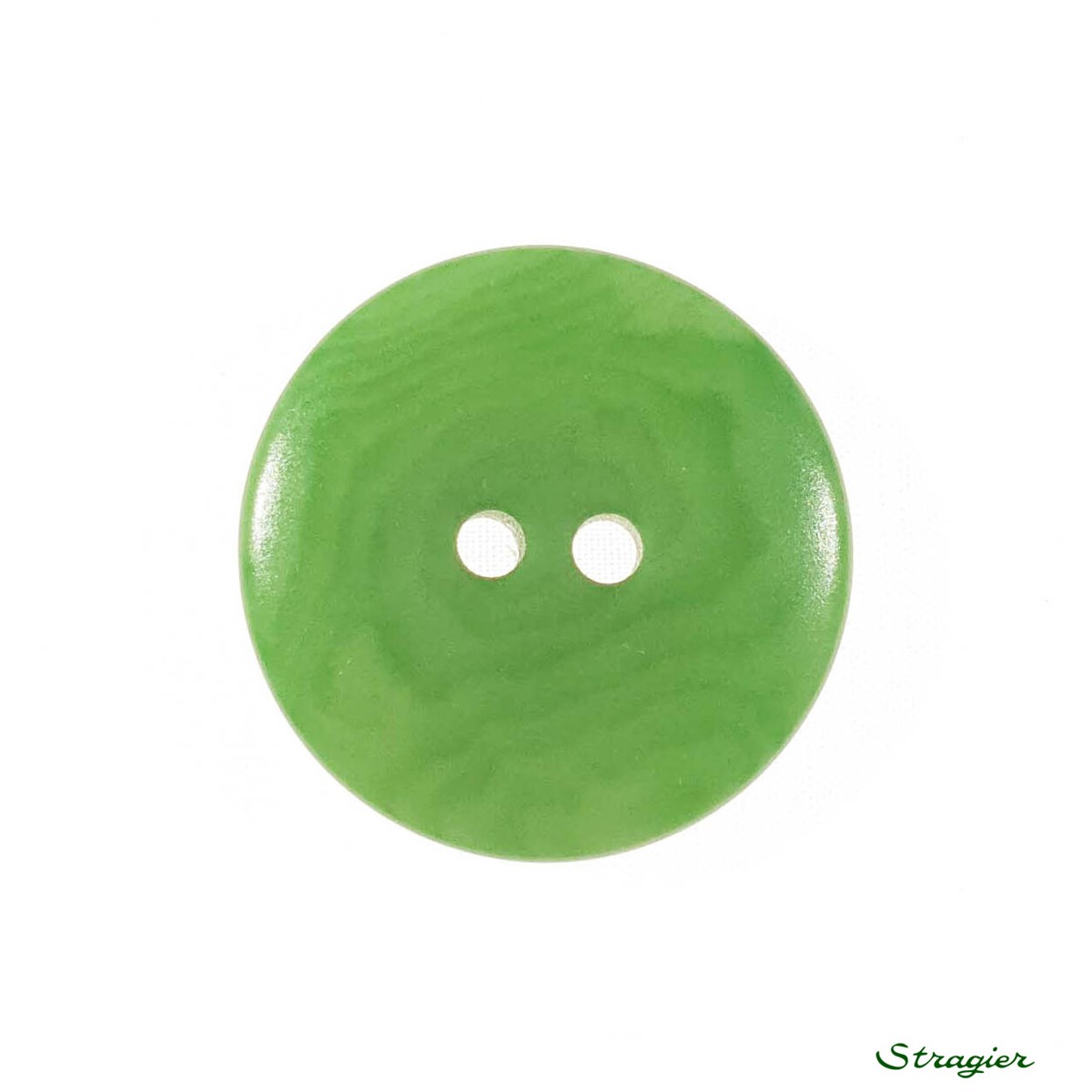 Ivory-Nut Buttons - 2 Trous - Feuille - 20 mm