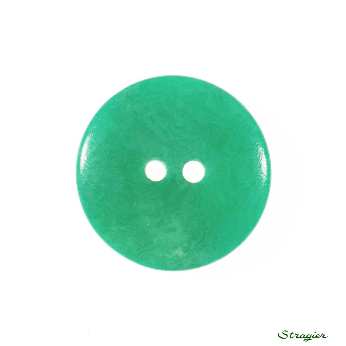Ivory-Nut Buttons - 2 Trous - Emeraude - 20 mm