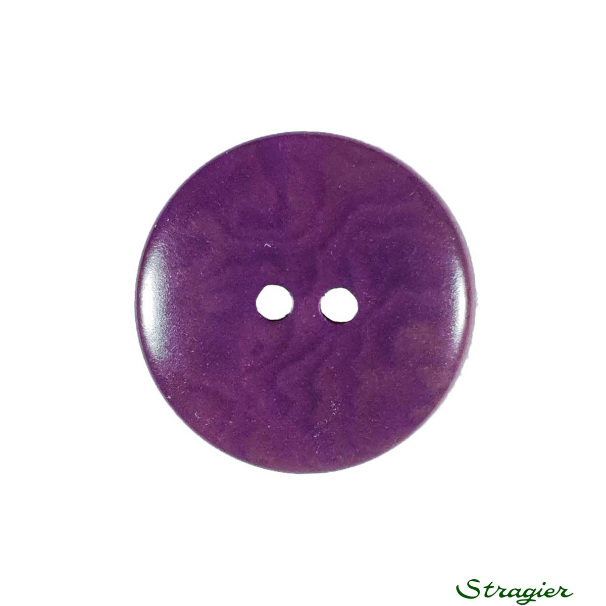 Ivory-Nut Buttons - 2 Trous - Violet - 20 mm