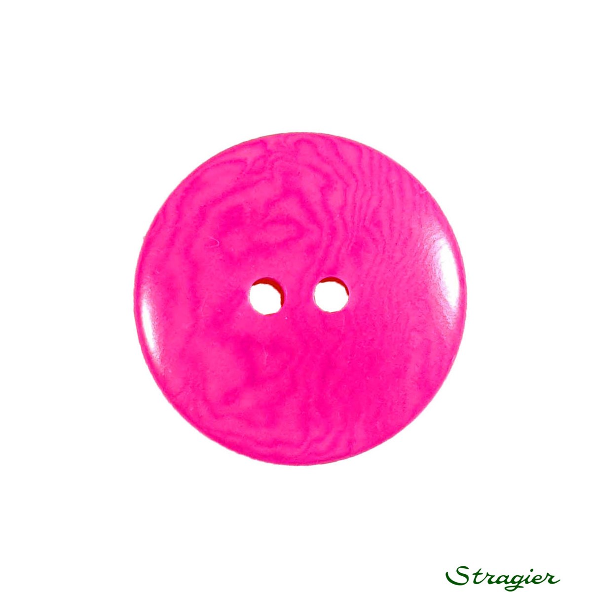 Ivory-Nut Buttons - 2 Trous - Rose Phlox - 20 mm