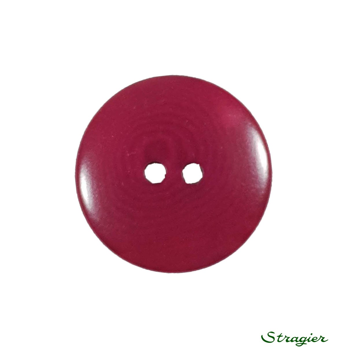 Boutons Corozo - 2 Trous - Cerise - 20 mm