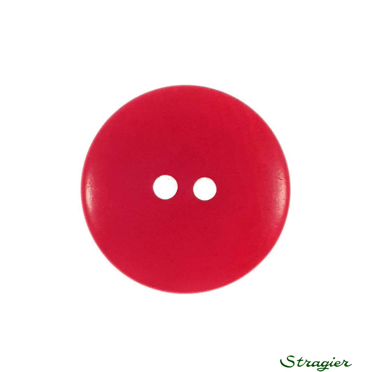 Ivory-Nut Buttons - 2 Trous - Rouge - 20 mm