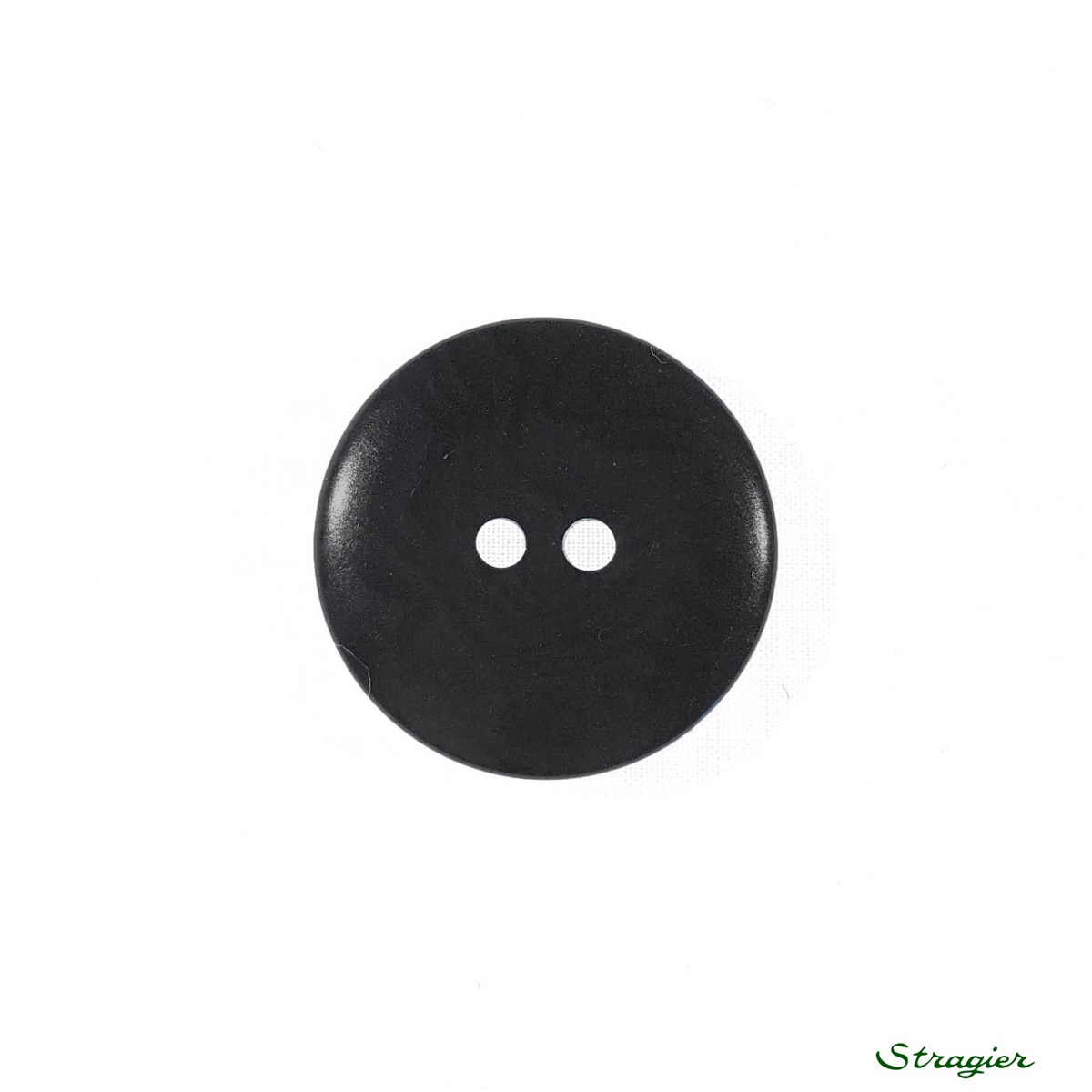 Ivory-Nut Buttons - 2 Trous - Noir - 15 mm