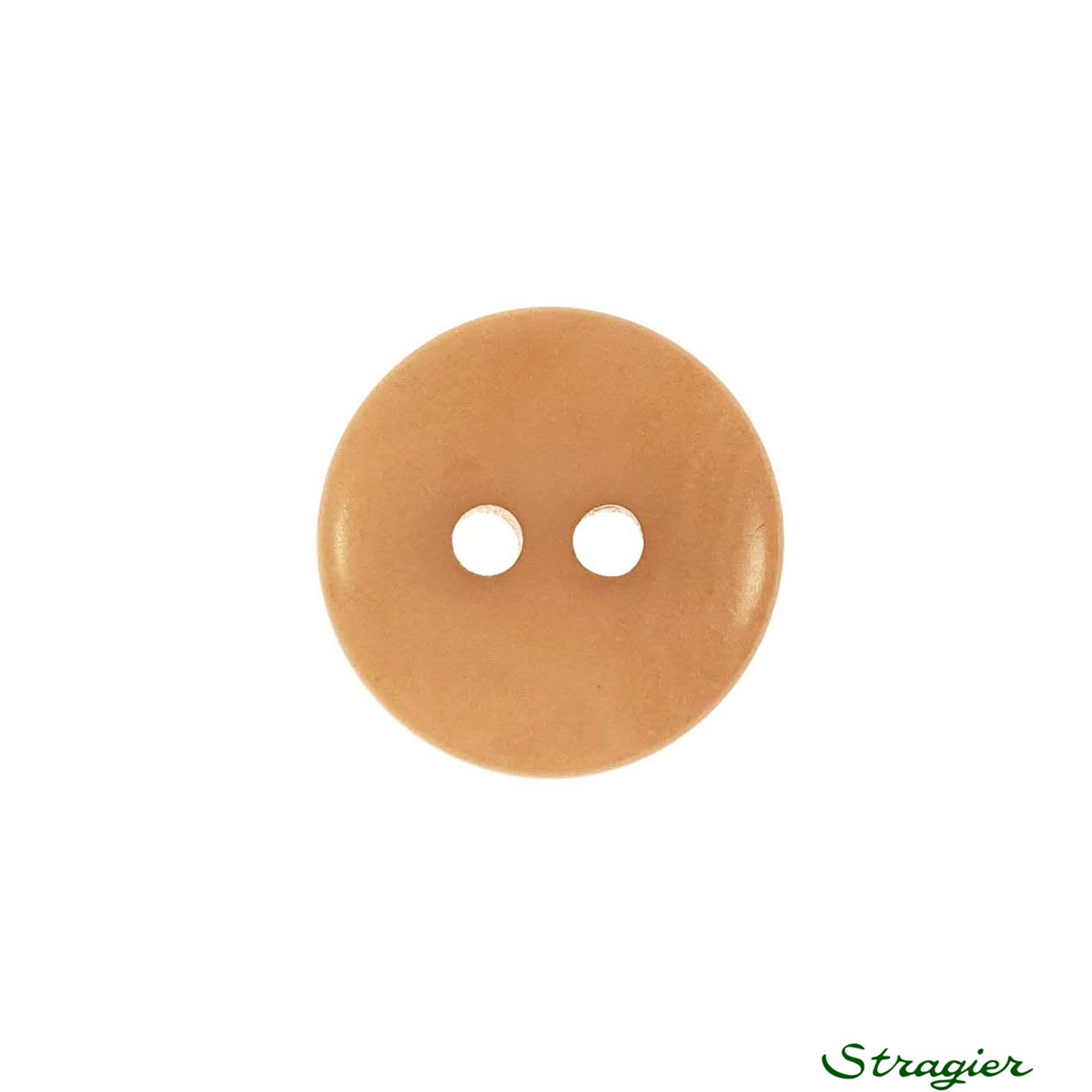 Boutons Corozo - 2 Trous - Camel Clair - 15 mm