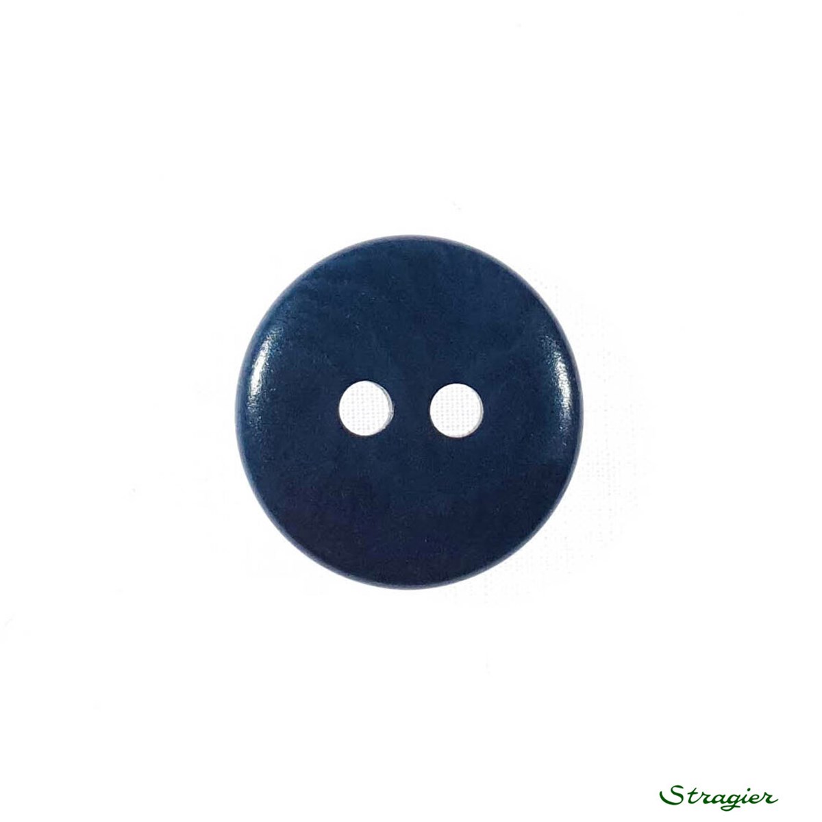 Ivory-Nut Buttons - 2 Trous - Indigo - 15 mm