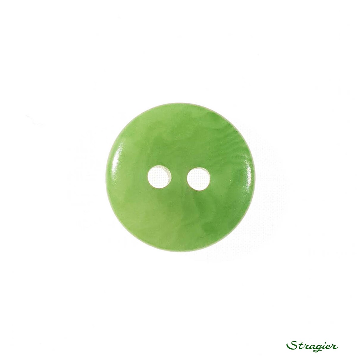 Ivory-Nut Buttons - 2 Trous - Feuille - 15 mm