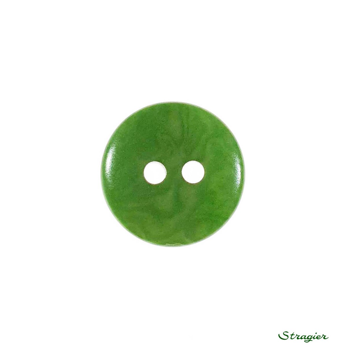 Ivory-Nut Buttons - 2 Trous - Fougère - 15 mm