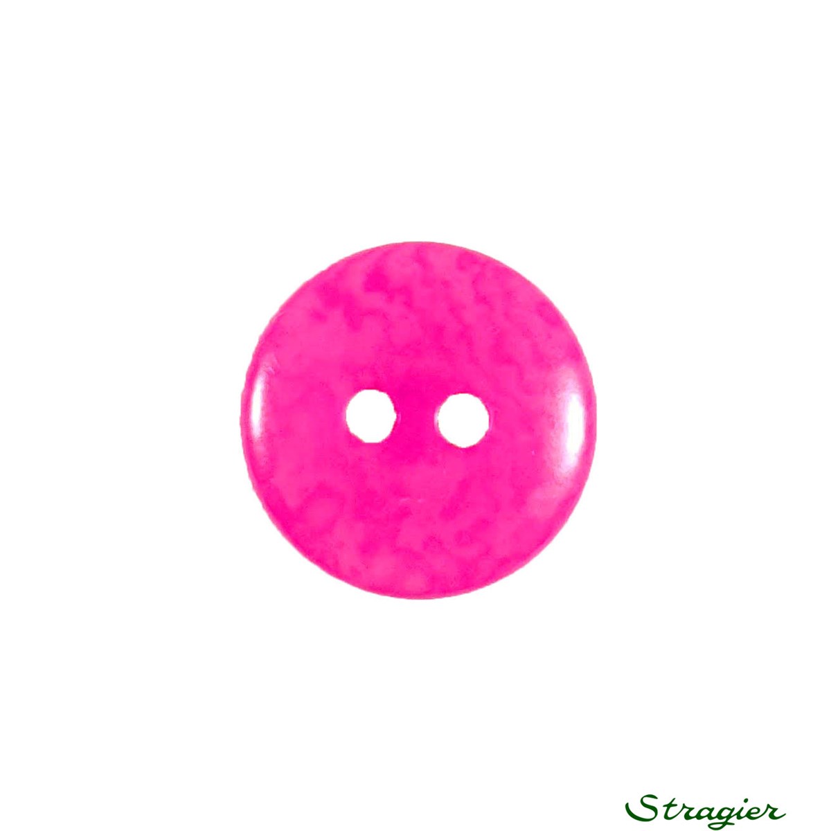 Ivory-Nut Buttons - 2 Trous - Rose Phlox - 15 mm