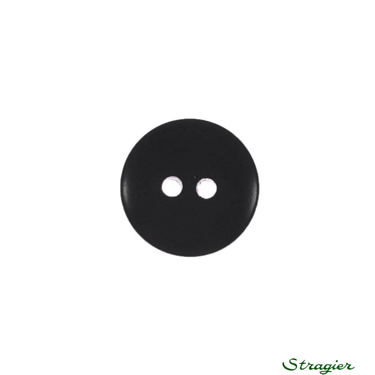 Boutons Corozo - 2 Trous - Noir - 13 mm