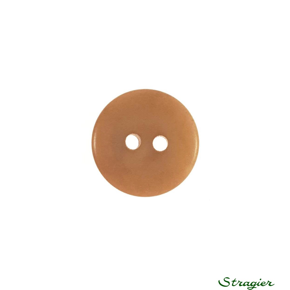 Boutons Corozo - 2 Trous - Camel Clair - 13 mm