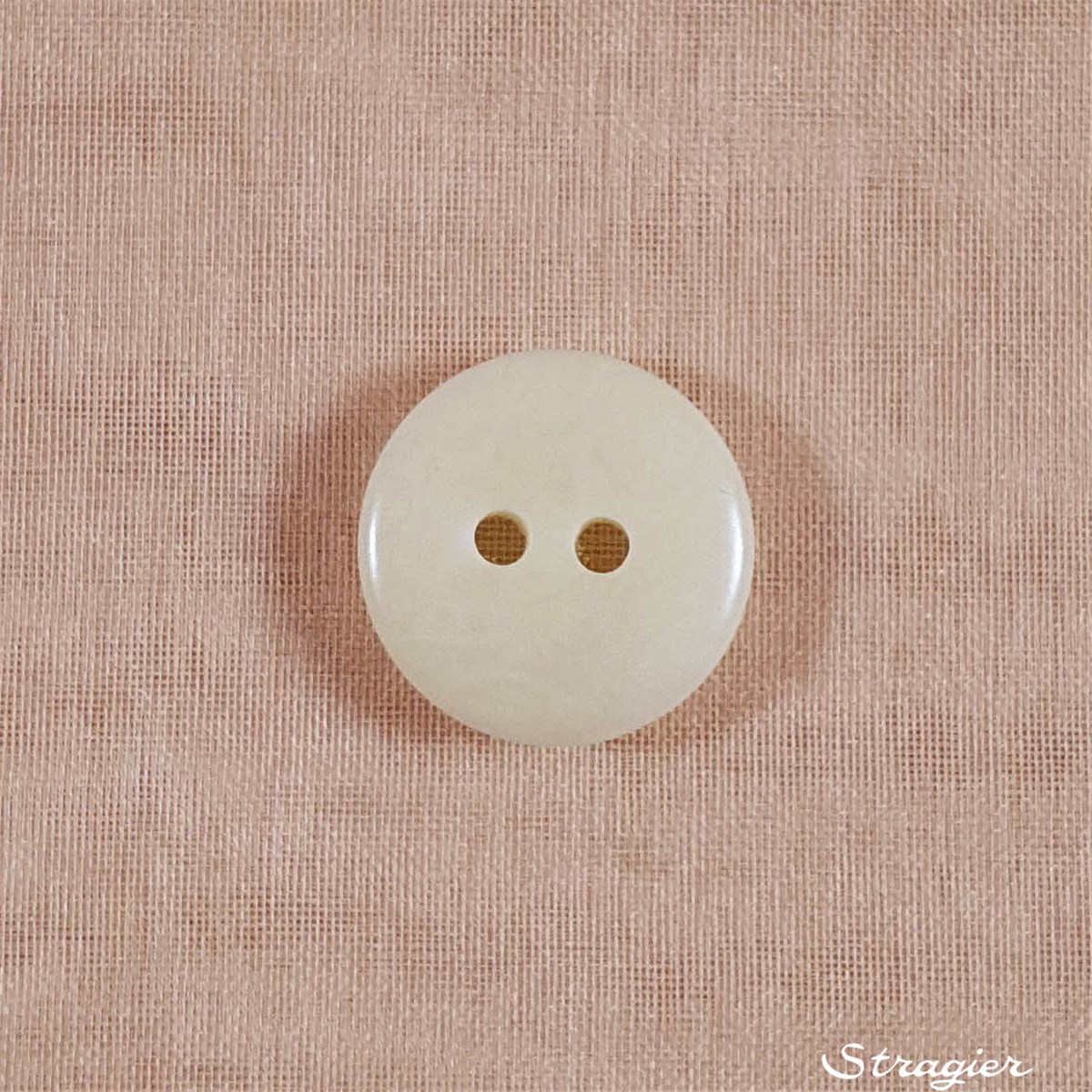Ivory-Nut Buttons - 2 Trous - Naturel - 13 mm