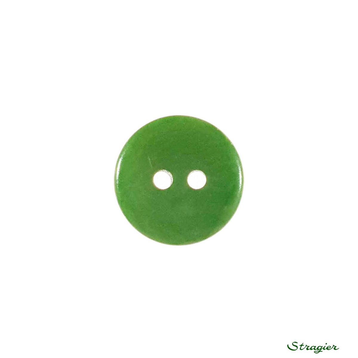 Ivory-Nut Buttons - 2 Trous - Fougère - 13 mm