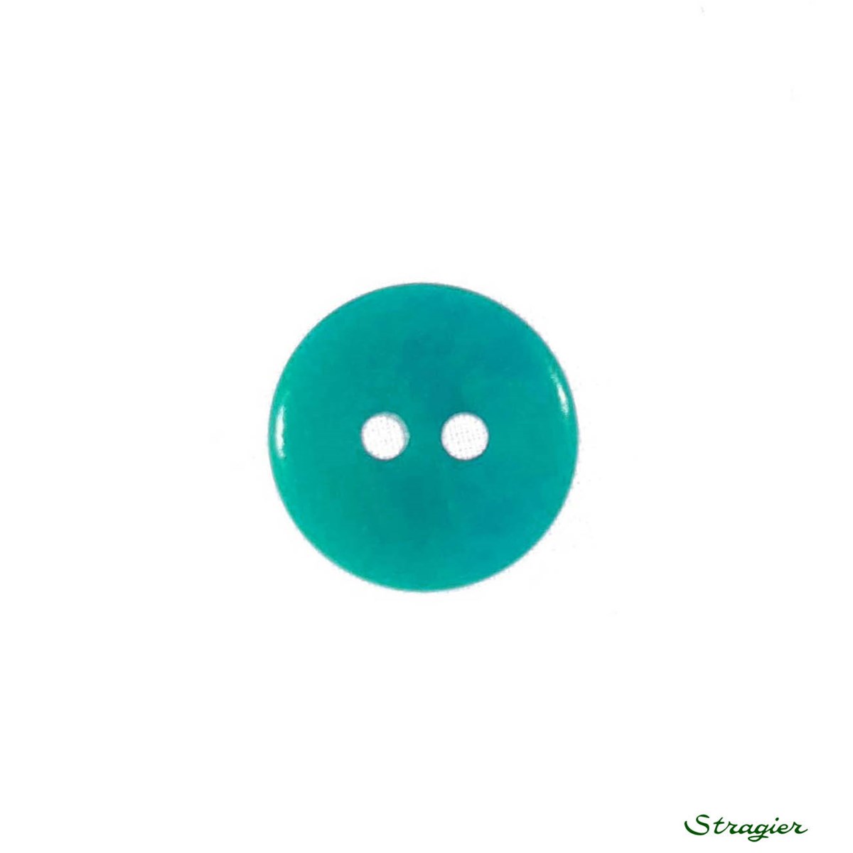 Ivory-Nut Buttons - 2 Trous - Turquoise - 13 mm