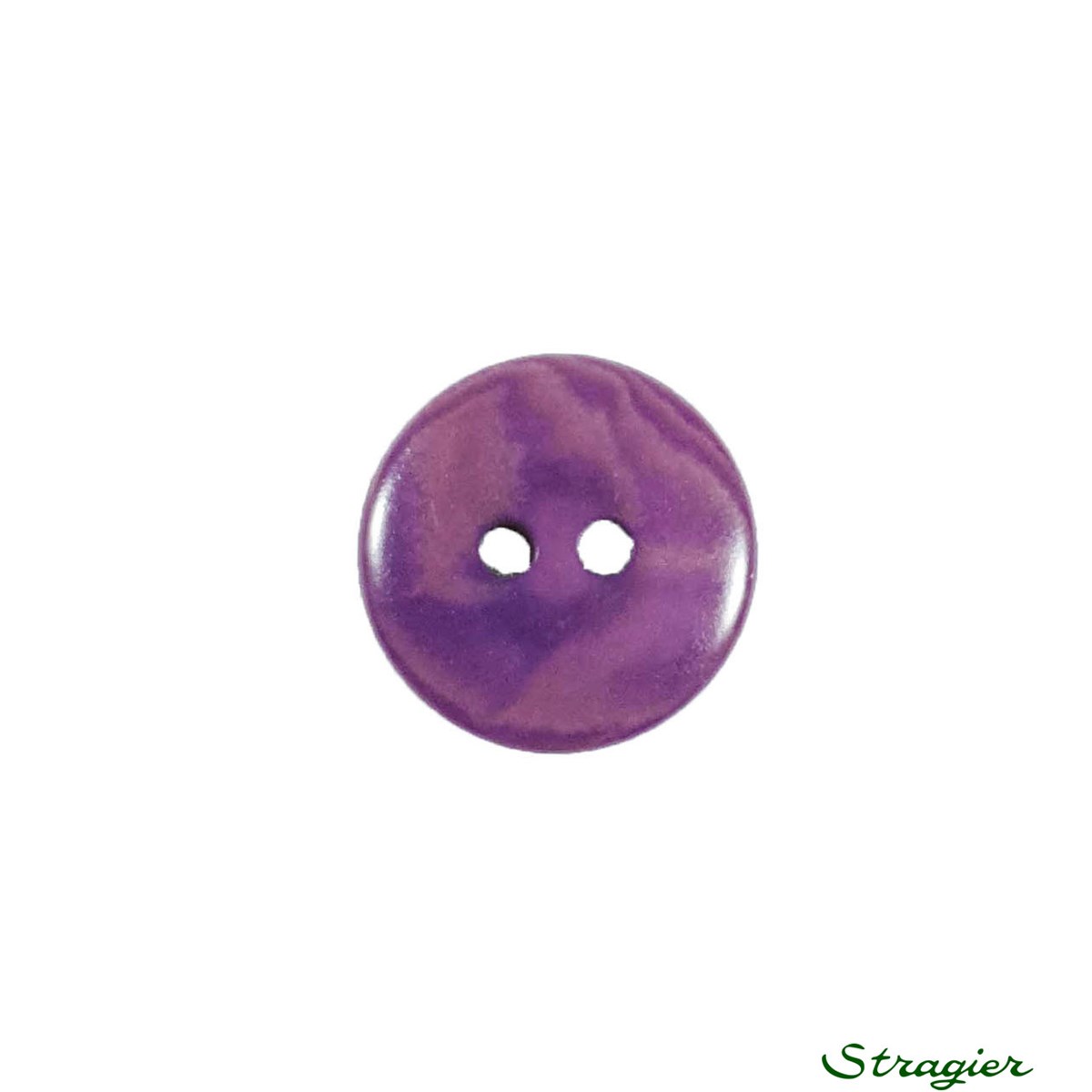 Ivory-Nut Buttons - 2 Trous - Violet - 13 mm
