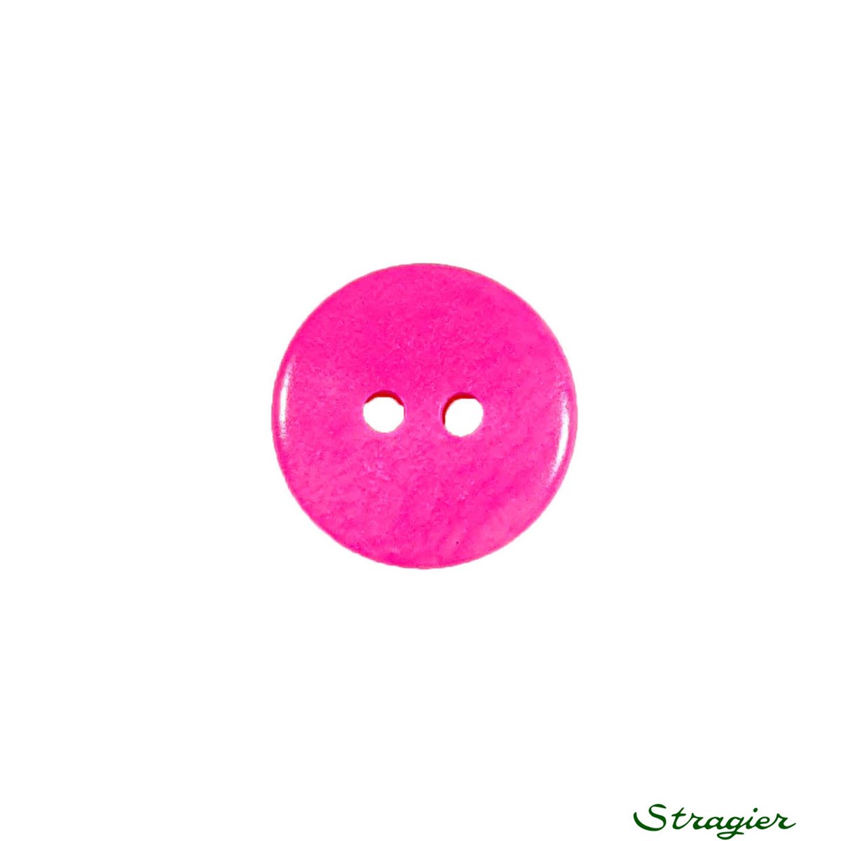 Ivory-Nut Buttons - 2 Trous - Rose Phlox - 13 mm